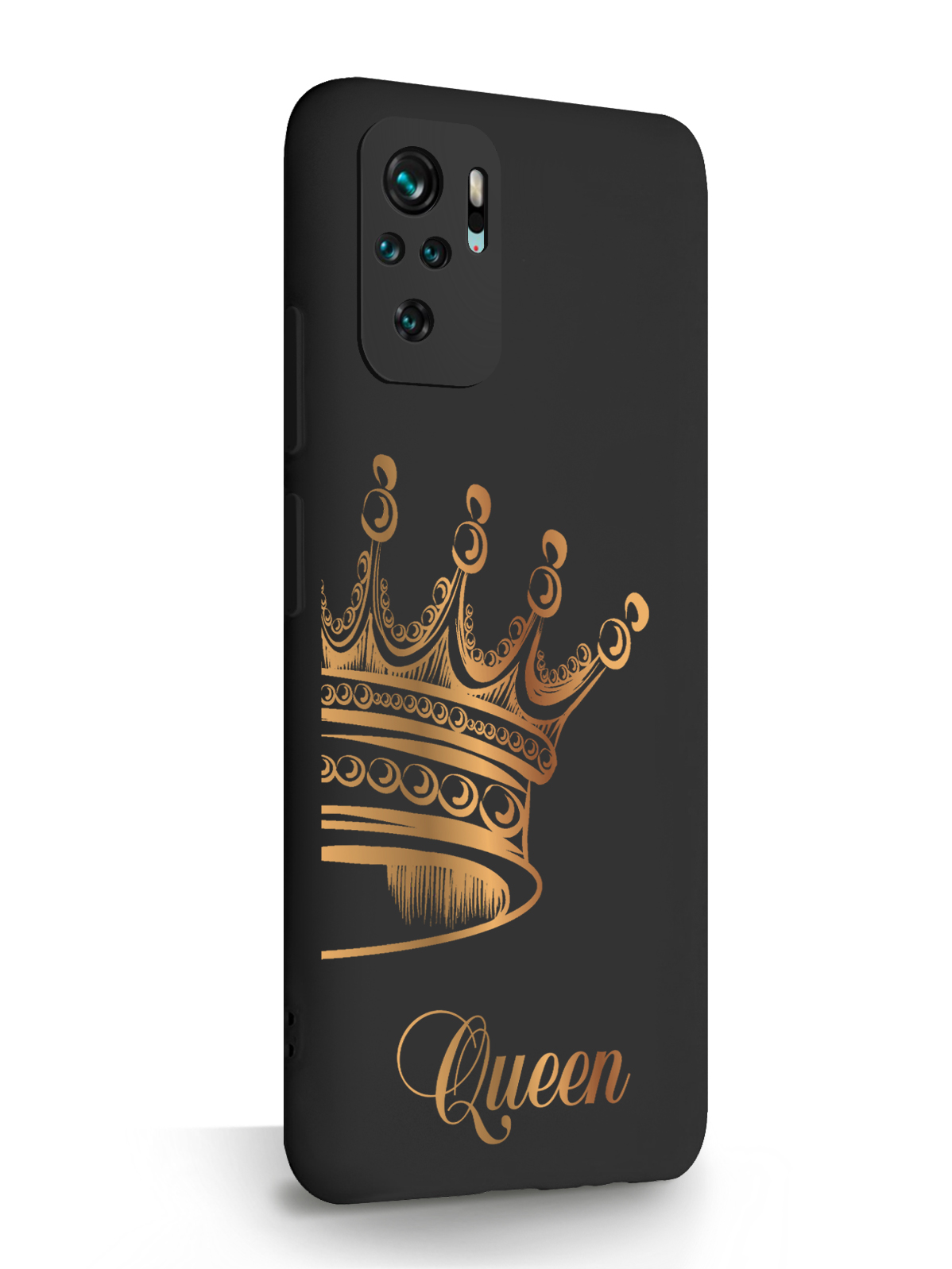 фото Чехол musthavecase для xiaomi redmi note 10s парный чехол корона queen черный