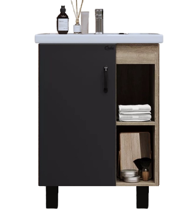 

Тумба с раковиной Onika Тимбер 60.01 серая, дуб сонома, Тимбер 60.01 серая, дуб сонома