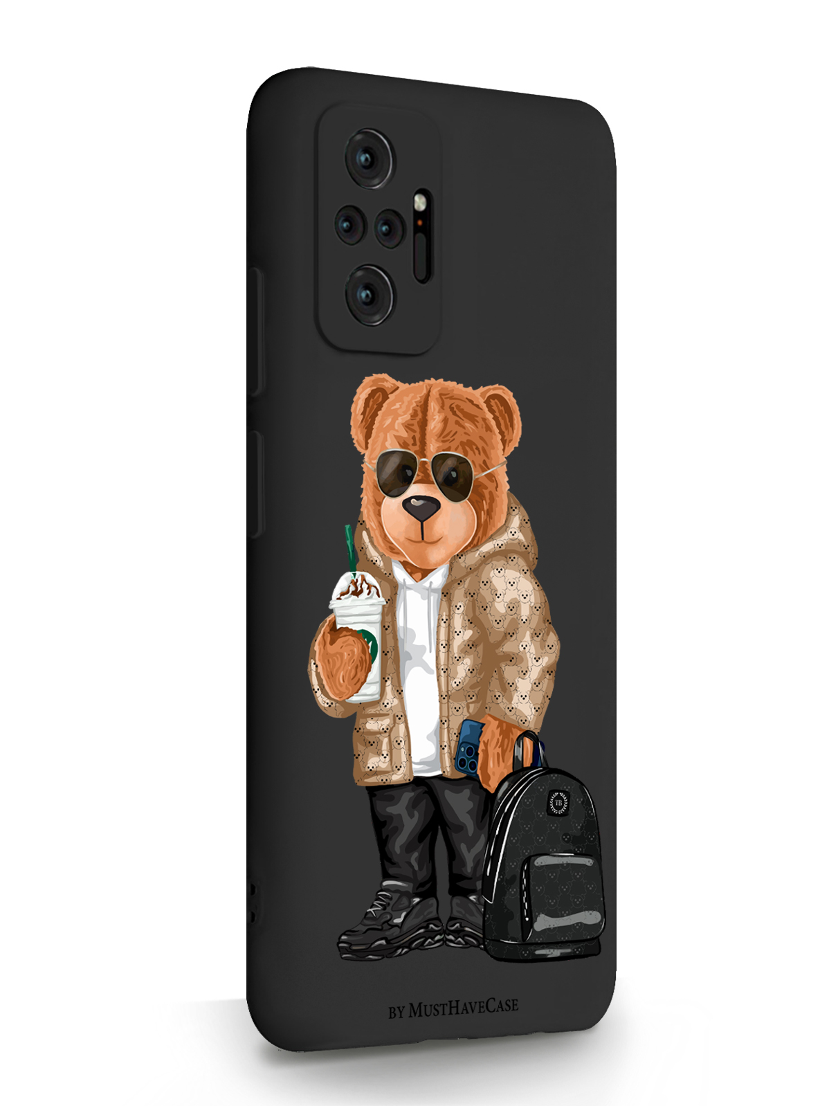 фото Чехол musthavecase для xiaomi redmi note 10s tony style в очках черный