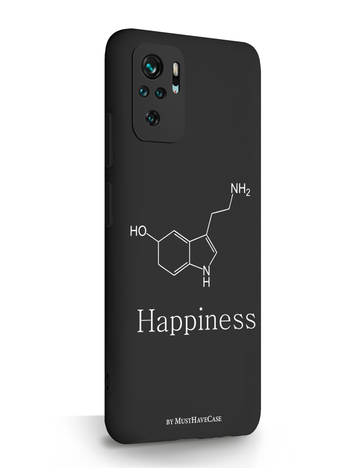 фото Чехол musthavecase для xiaomi redmi note 10s молекула счастья черный
