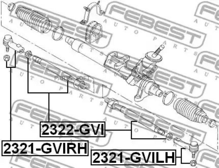 

FEBEST Наконечник рулевой правый FEBEST 2321-GVIRH