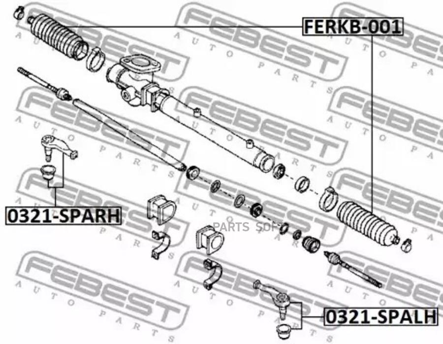 

FEBEST Наконечник рулевой правый FEBEST 0121-SPARH