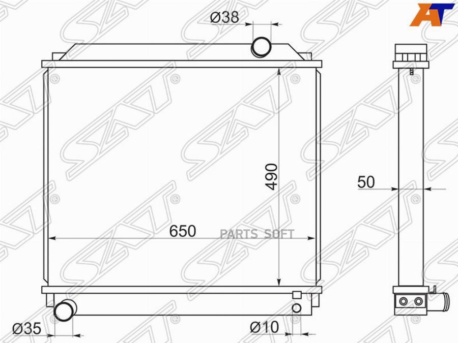 

Радиатор Toyota Dyna/Toyoace 97-02 15b-F Bu102 Sat арт. TY0060-2