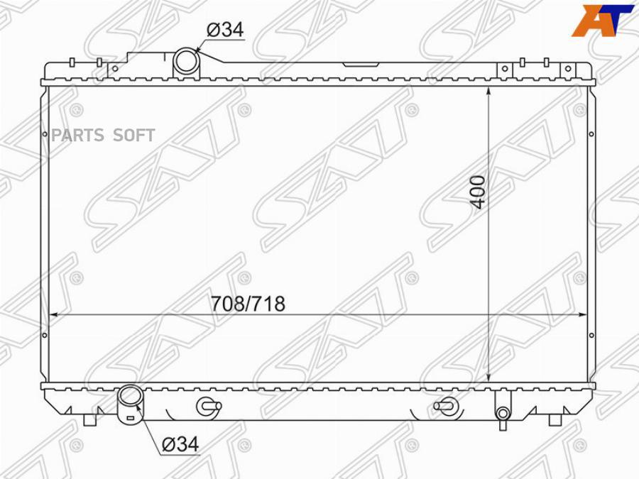 

Радиатор Toyota Markii/Chaser/Cresta Lx90/100 2lte 2.5 92-01 Diesel Sat арт. TY0005-D