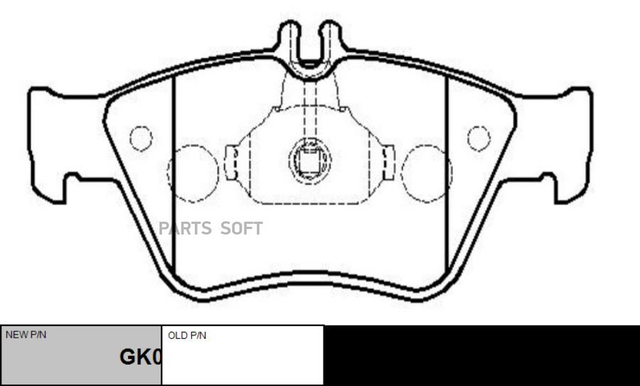 

Колодки дисковые передние mb w202 2.3/2.4/2.8/ w210 2.0-3.0d 95> Gk0041