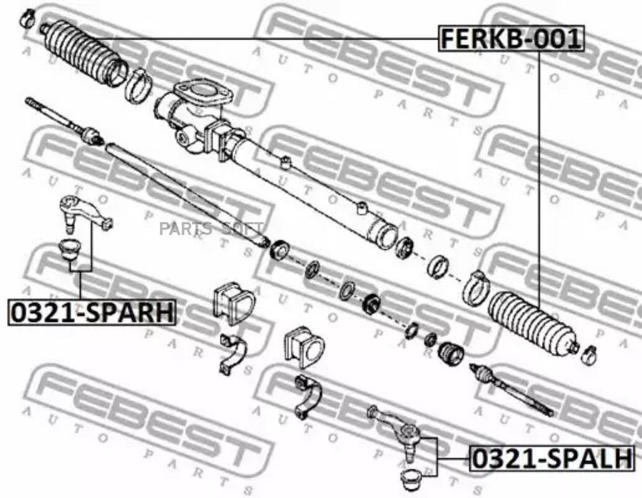 

FEBEST Наконечник рулевой левый FEBEST 0121-SPALH