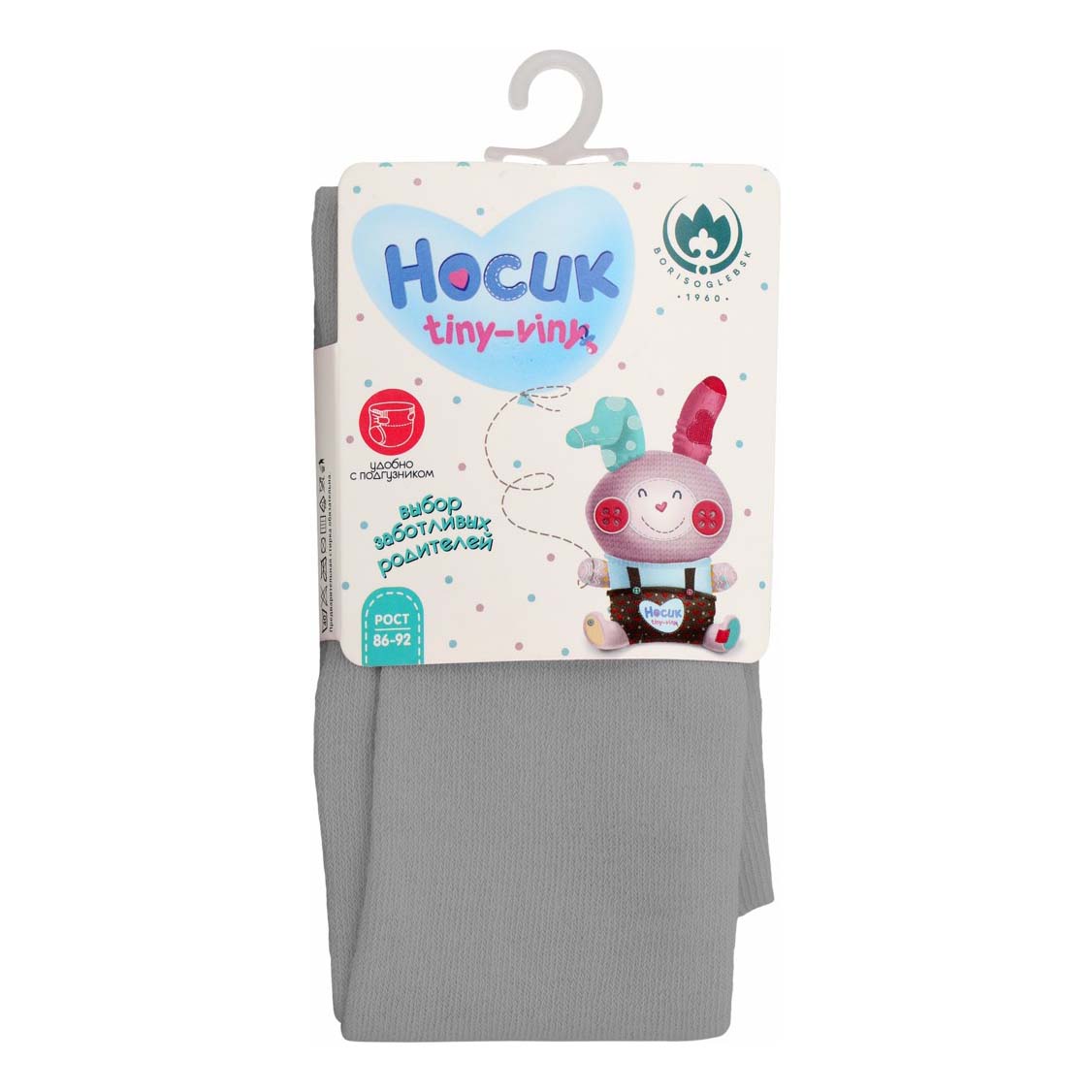 

Колготки детские Носик tiny-viny р. 98-104, Серый