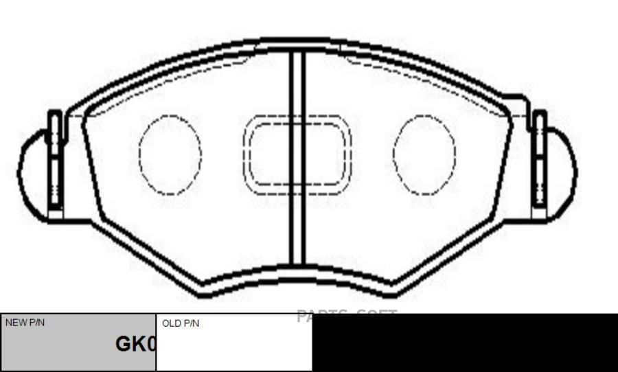 

Колодки тормозные дисковые передние peugeot 206/206sw 01-