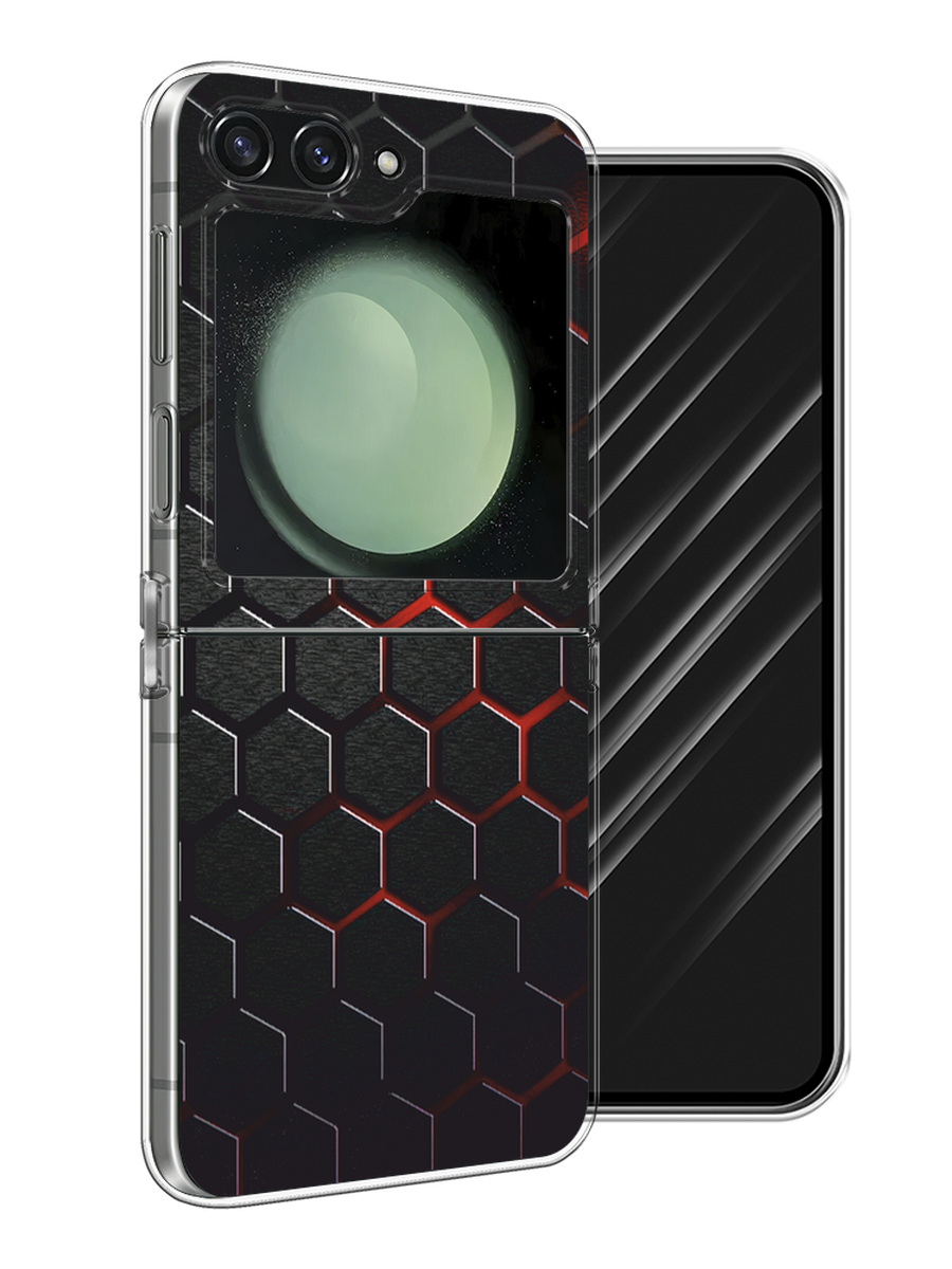 

Чехол Awog на Samsung Galaxy Z Flip 6 "Фон соты красные", Красный;черный, 2109750-1