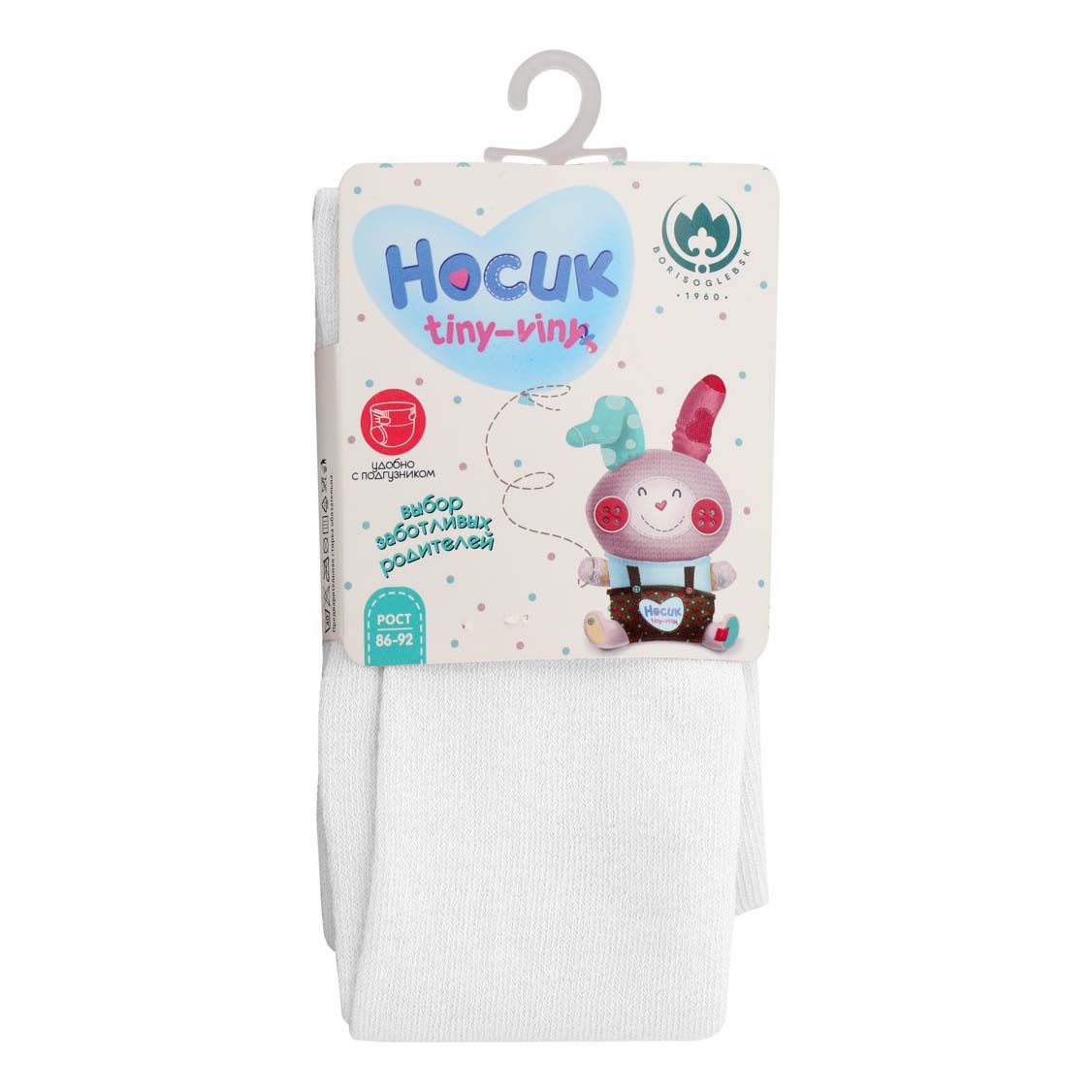 

Колготки детские Носик roly-poly р. 110-116 р. 56-60 17-18, Белый