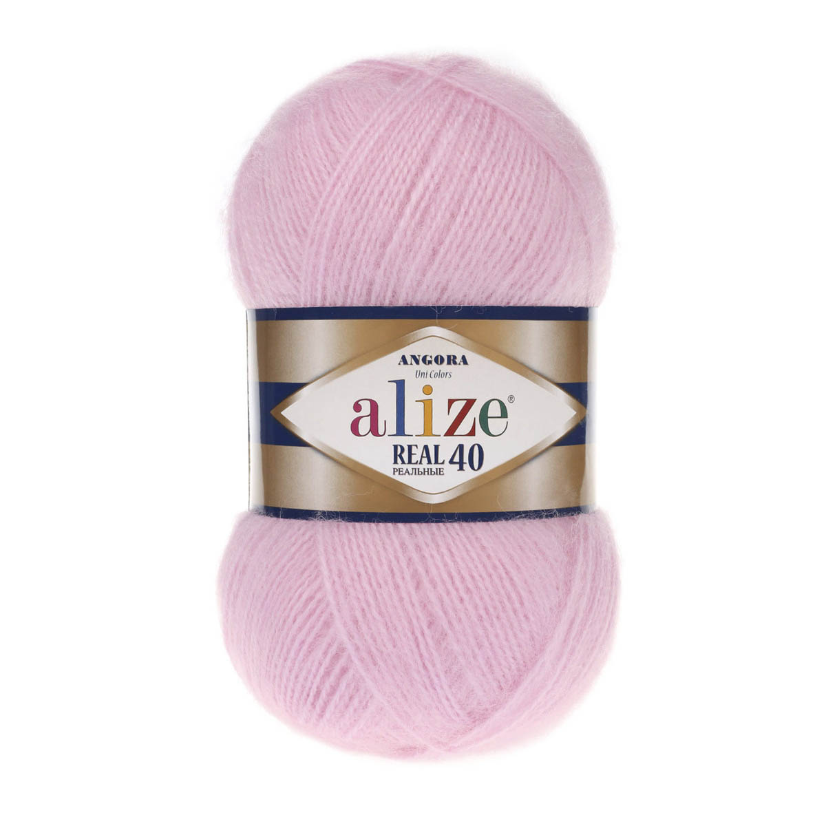 

Пряжа ALIZE 'Angora real 40' 100 г, 480 м (шерсть, акрил) (185 розовый), 5 мотков