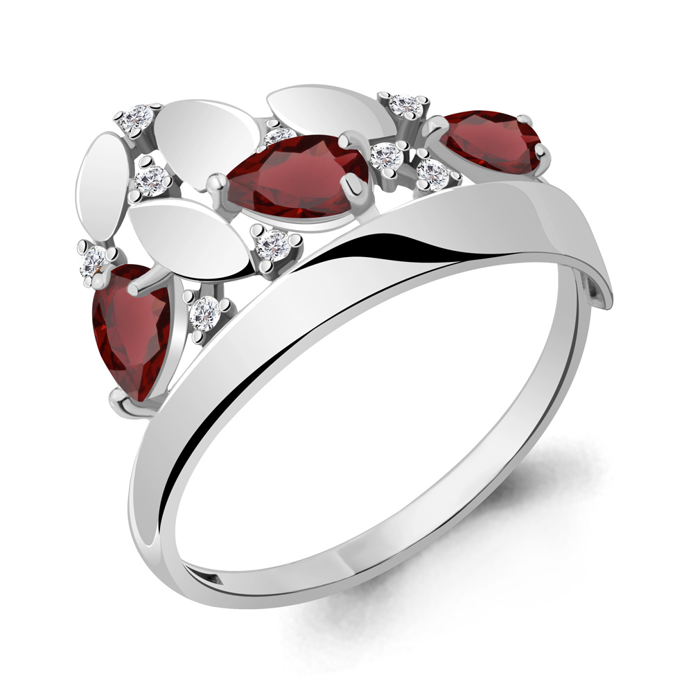 

Кольцо из серебра с гранатом Aquamarine Aquamarine 6934803А_925_р р, 6934803А_925_р