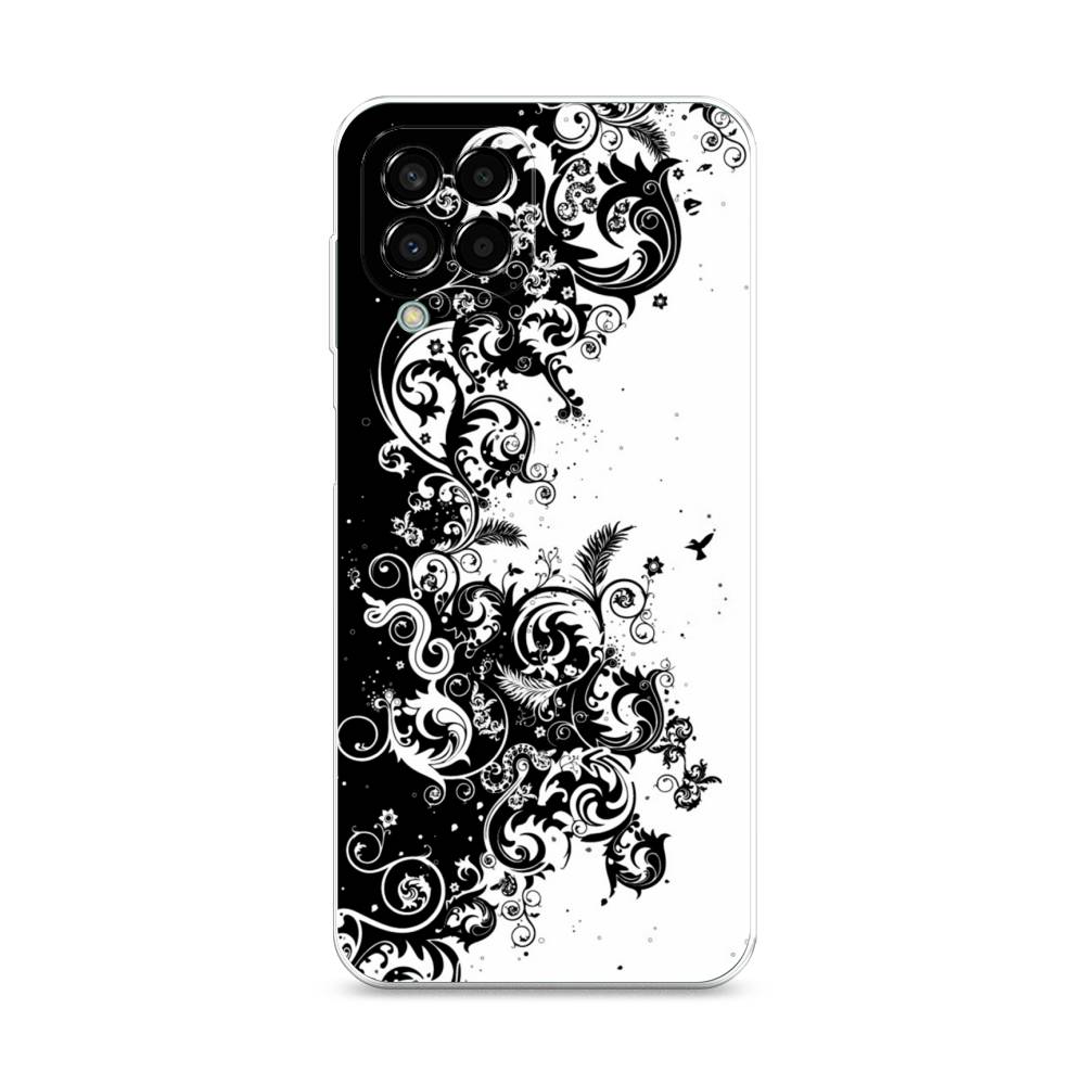 

Чехол на Samsung Galaxy M33 "Черно белый узор", Белый;черный;серый, 2105650-3