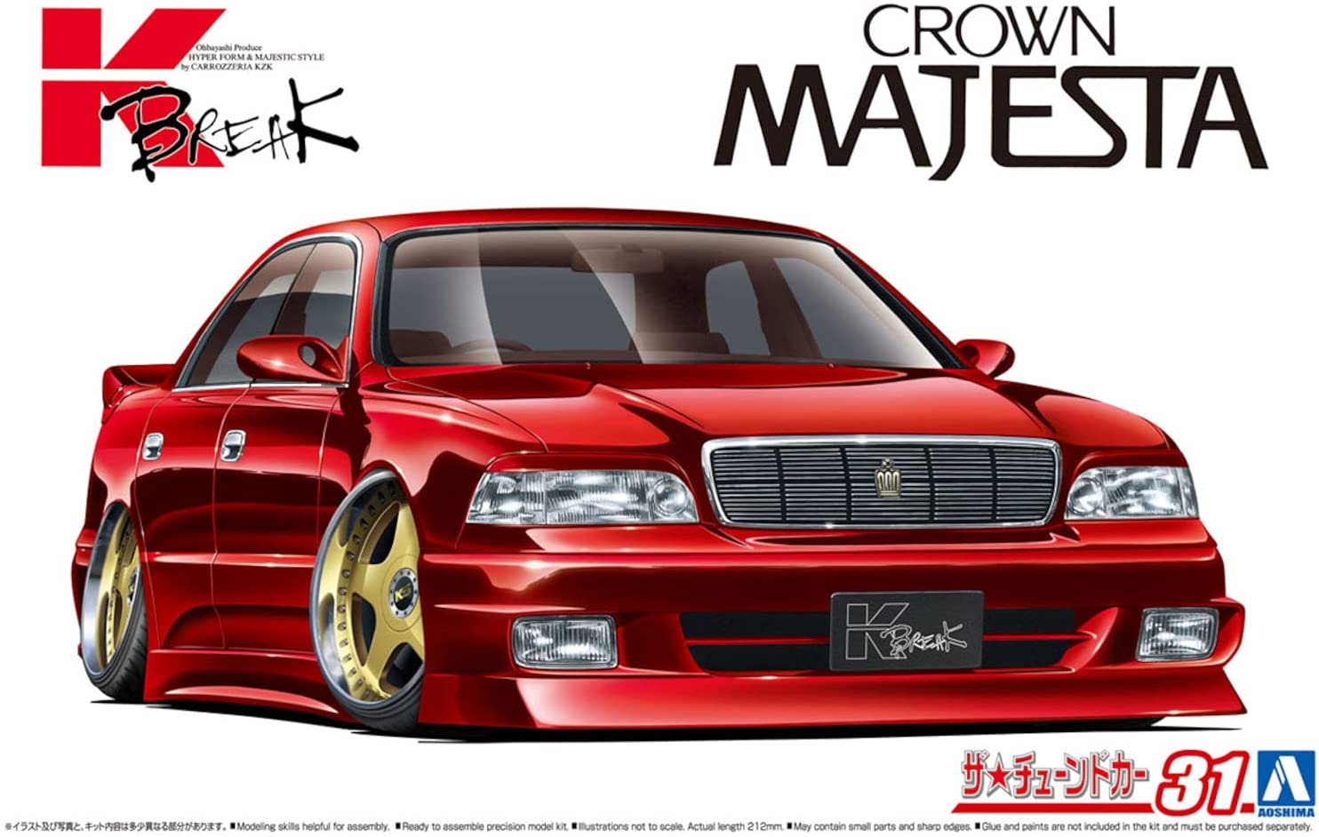 фото Сборная модель aoshima 1/24 автомобиль toyota crown majesta k-break '91 06309