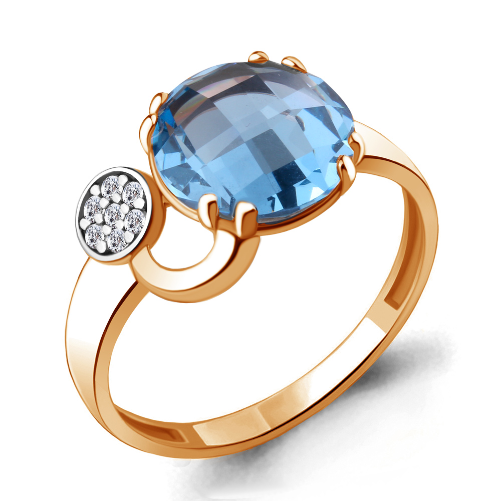 

Кольцо из серебра с фианитом Aquamarine Aquamarine 6933692А_925_з р, 6933692А_925_з