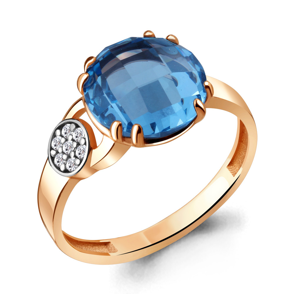 

Кольцо из серебра с фианитом Aquamarine Aquamarine 6933592А_925_з р. 19, 6933592А_925_з