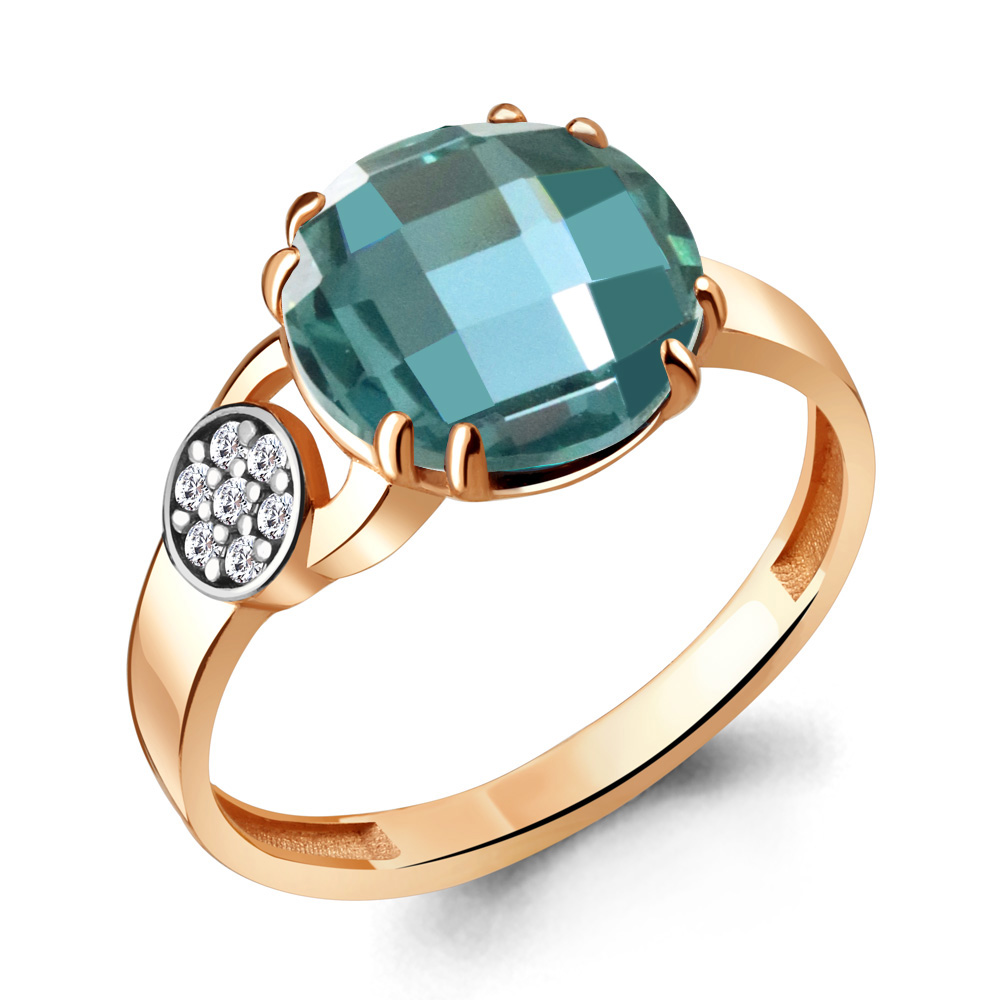 

Кольцо из серебра с фианитом Aquamarine Aquamarine 6933588А_925_з р, 6933588А_925_з