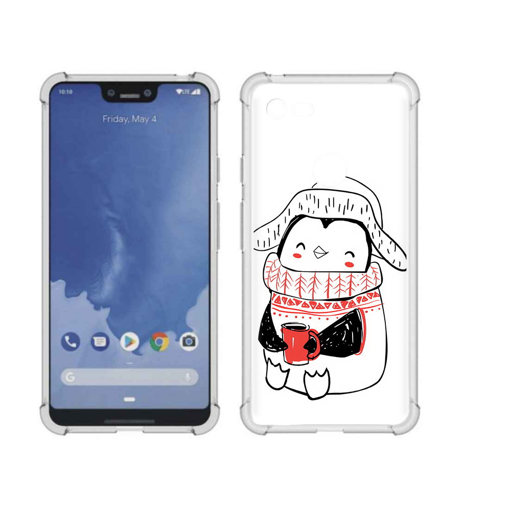 

Чехол MyPads Tocco для Google Pixel 3 XL Милый пингвин, Прозрачный, Tocco