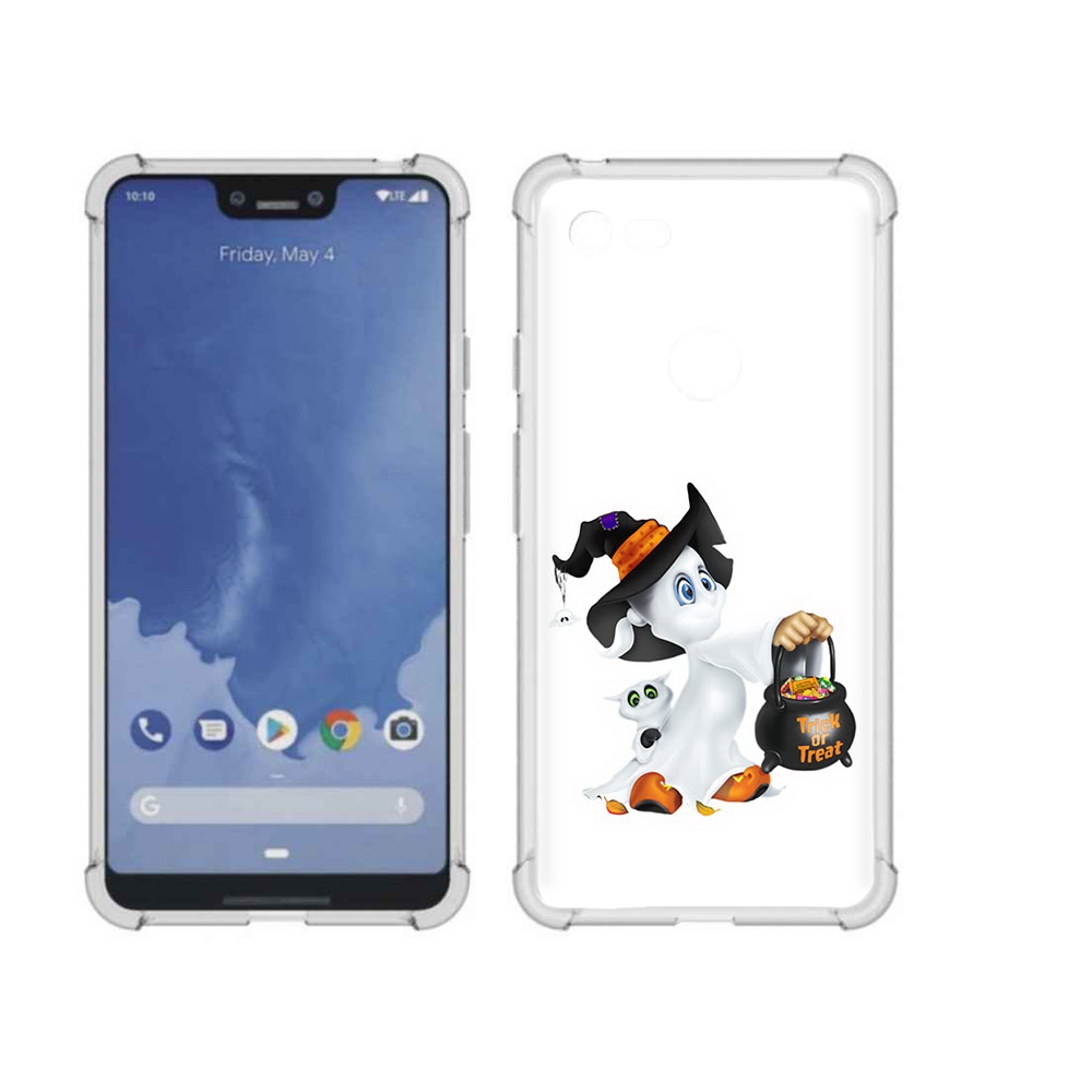 

Чехол MyPads Tocco для Google Pixel 3 XL Маленький призрак, Прозрачный, Tocco