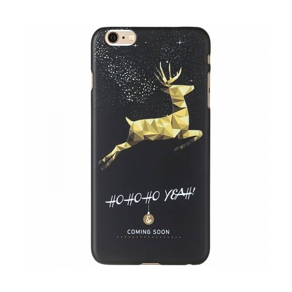 

Чехол Deppa Art Case New Year Золотой олень для Apple iPhone 6/6S Plus + защитная пленка, Черный;золотистый, Art Case