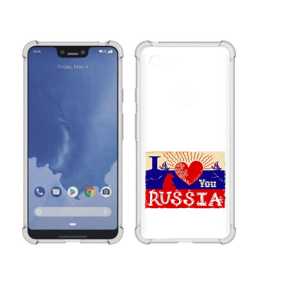 

Чехол MyPads Tocco для Google Pixel 3 XL Люблю Россию, Прозрачный, Tocco