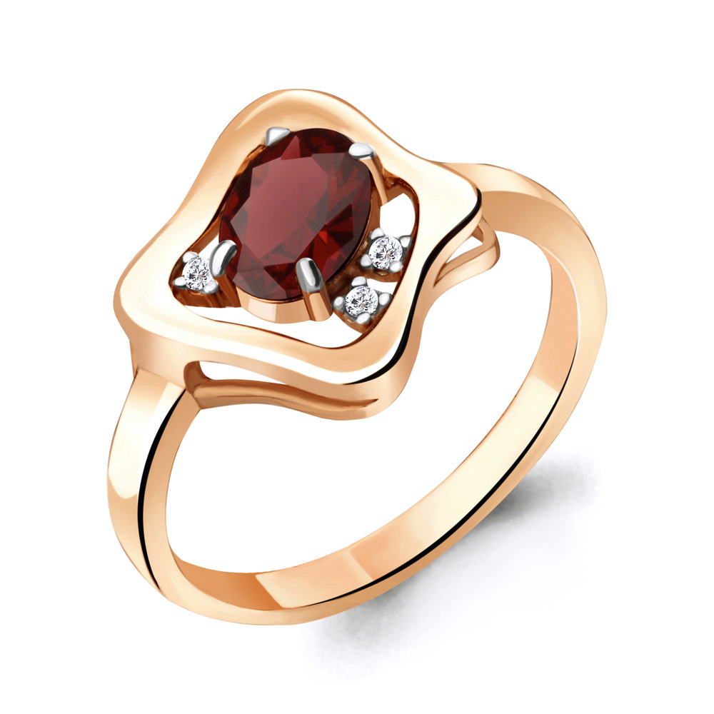 

Кольцо из серебра с гранатом Aquamarine Aquamarine 6932803А_925_з р, 6932803А_925_з