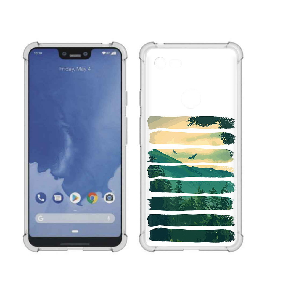 

Чехол MyPads Tocco для Google Pixel 3 XL Лесная чаща, Прозрачный, Tocco