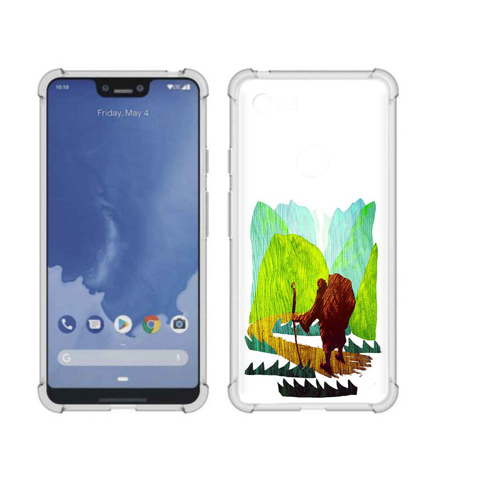 

Чехол MyPads Tocco для Google Pixel 3 XL Лесная тропа, Прозрачный, Tocco