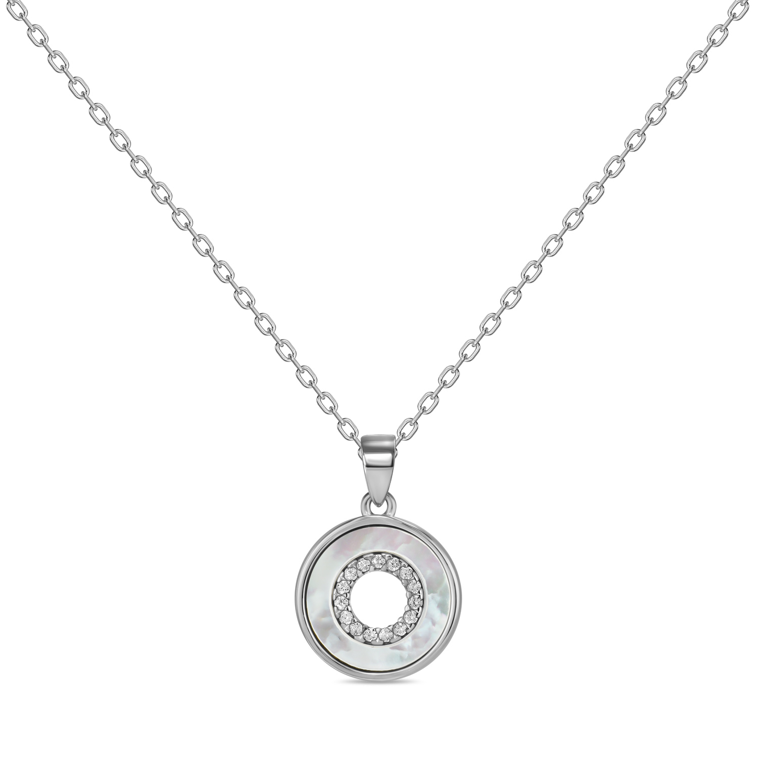 

Колье из серебра 50 см MIUZ Diamonds N2036-PR-3135, перламутр/фианит, N2036-PR-3135