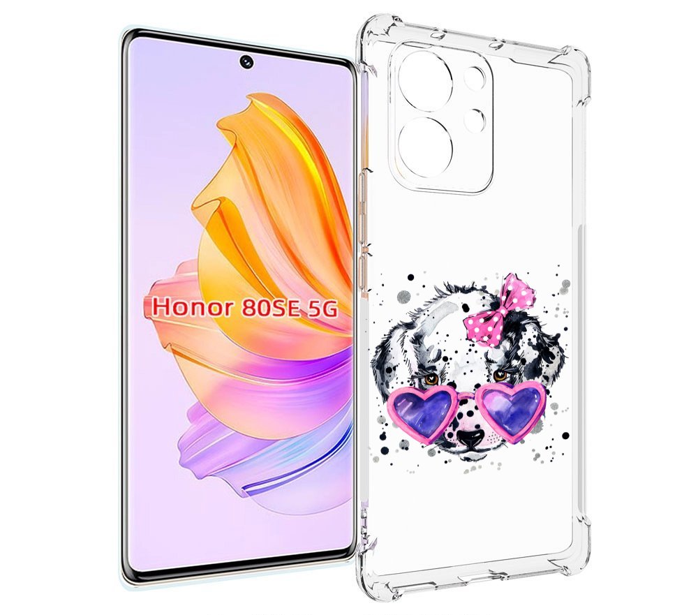 

Чехол MyPads долматинец в очках для Honor 80 SE, Прозрачный, Tocco