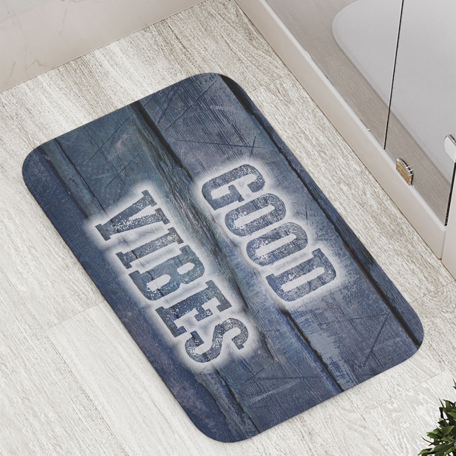 

Коврик противоскользящий JoyArty "Позитив на досках" для ванной, сауны, бассейна, 77х52 см, Позитив на досках