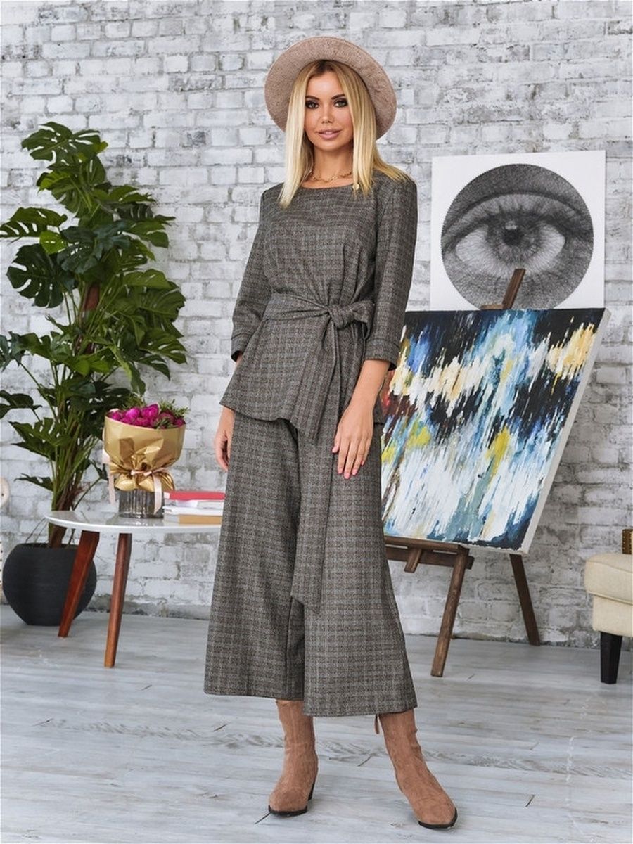 

Костюм женский AVEMOD БПИ3351 серый 44 RU, БПИ3351