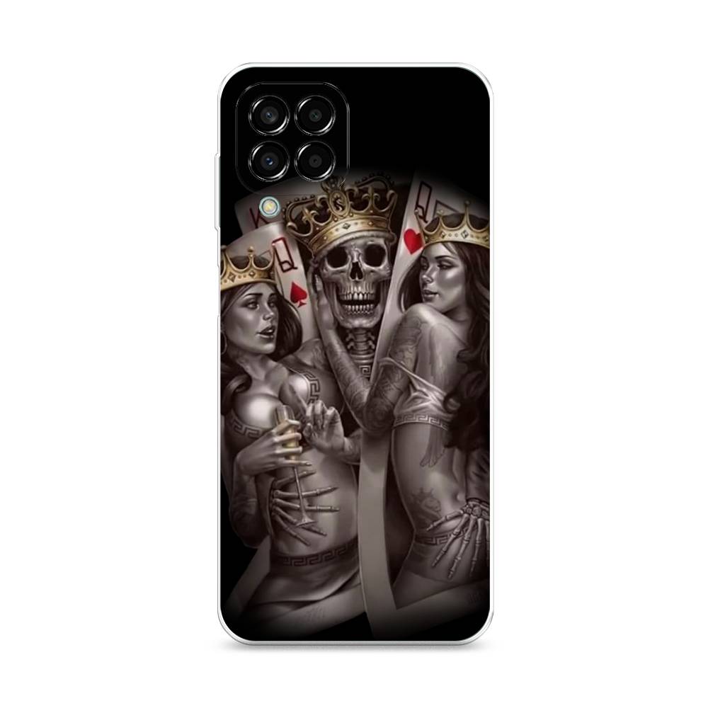 

Чехол на Samsung Galaxy M33 "Карты король и королевы", Серый;желтый, 2105650-6