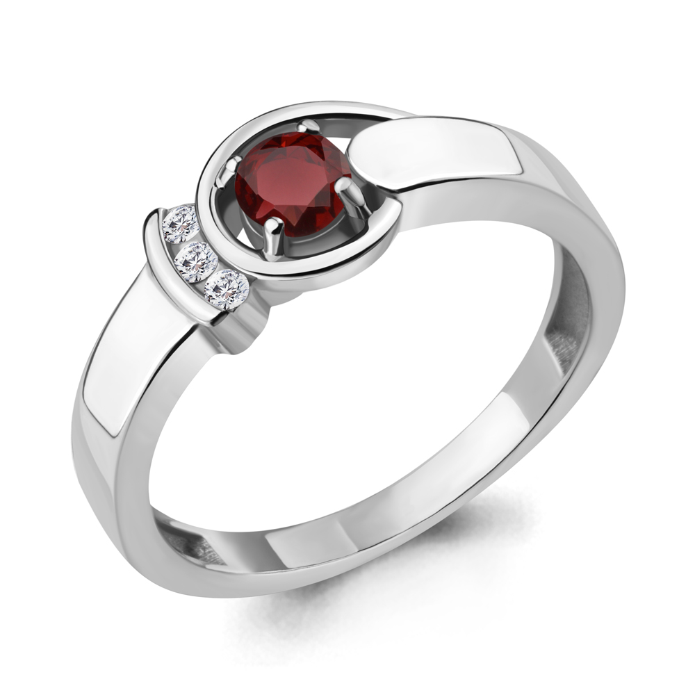 

Кольцо из серебра с гранатом Aquamarine Aquamarine 6932203А_925_р р, 6932203А_925_р