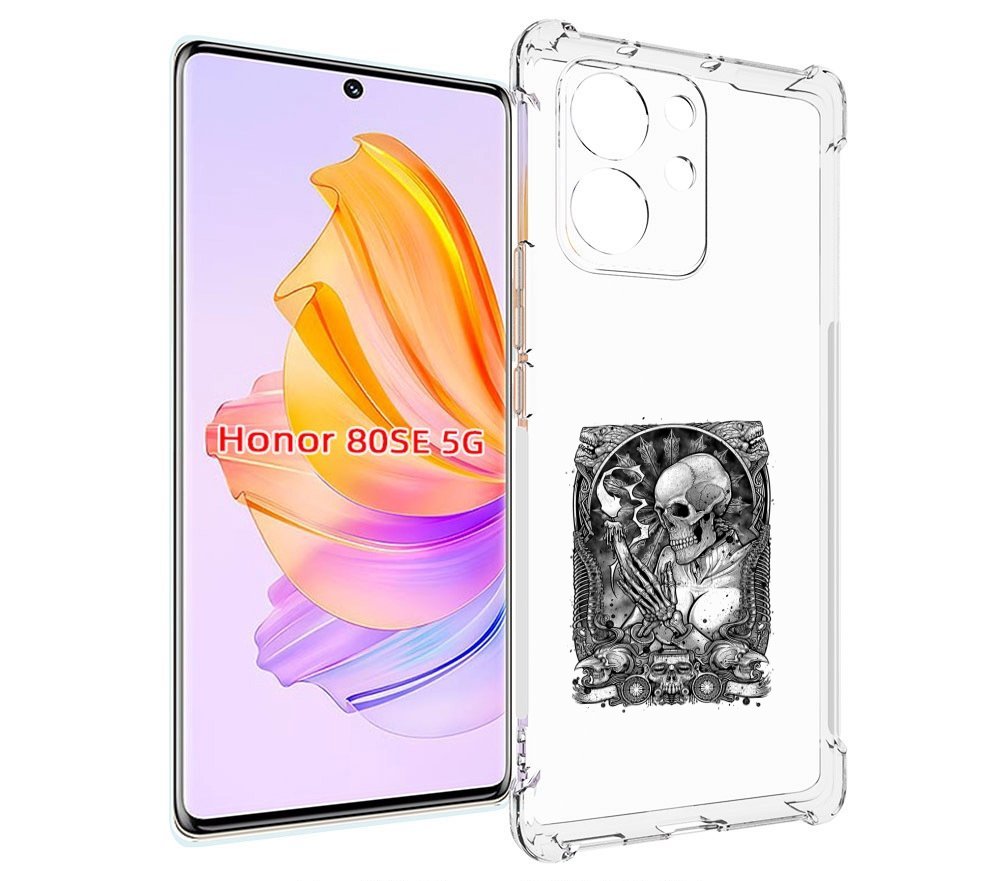 

Чехол MyPads девушка скелет для Honor 80 SE, Прозрачный, Tocco