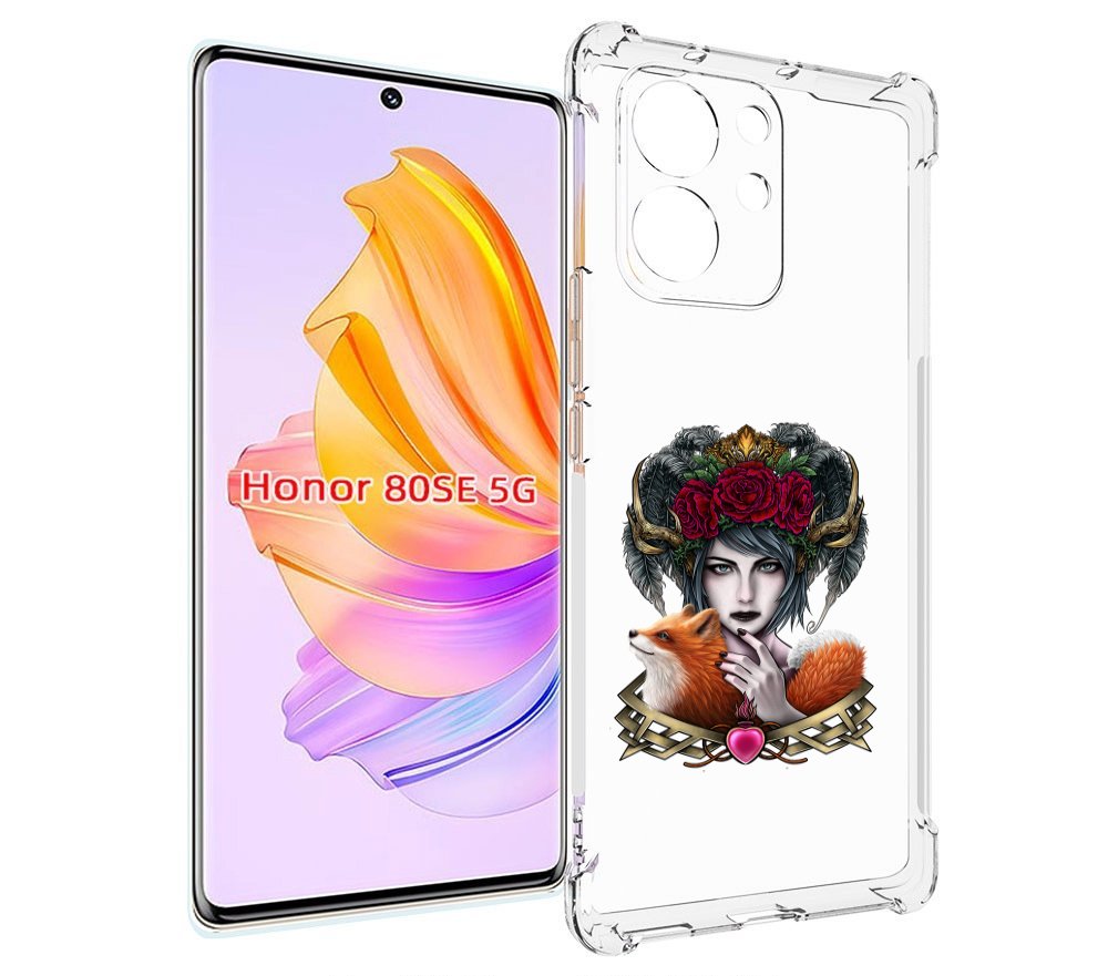 

Чехол MyPads девушка с лисой для Honor 80 SE, Прозрачный, Tocco