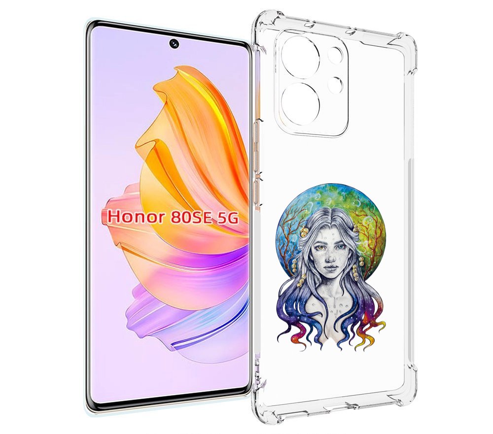 

Чехол MyPads девушка с красивыми волосами для Honor 80 SE, Прозрачный, Tocco