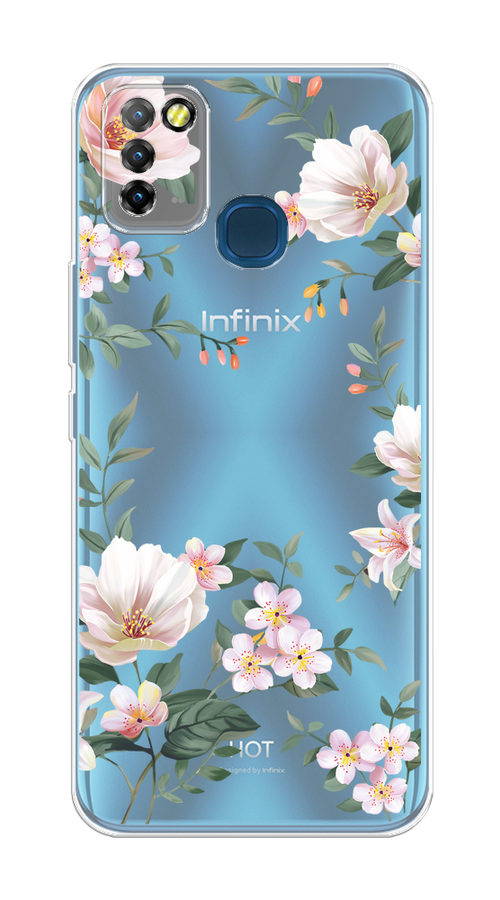 

Чехол на Infinix HOT 10 Lite "Beautiful white flowers", 3100350-1