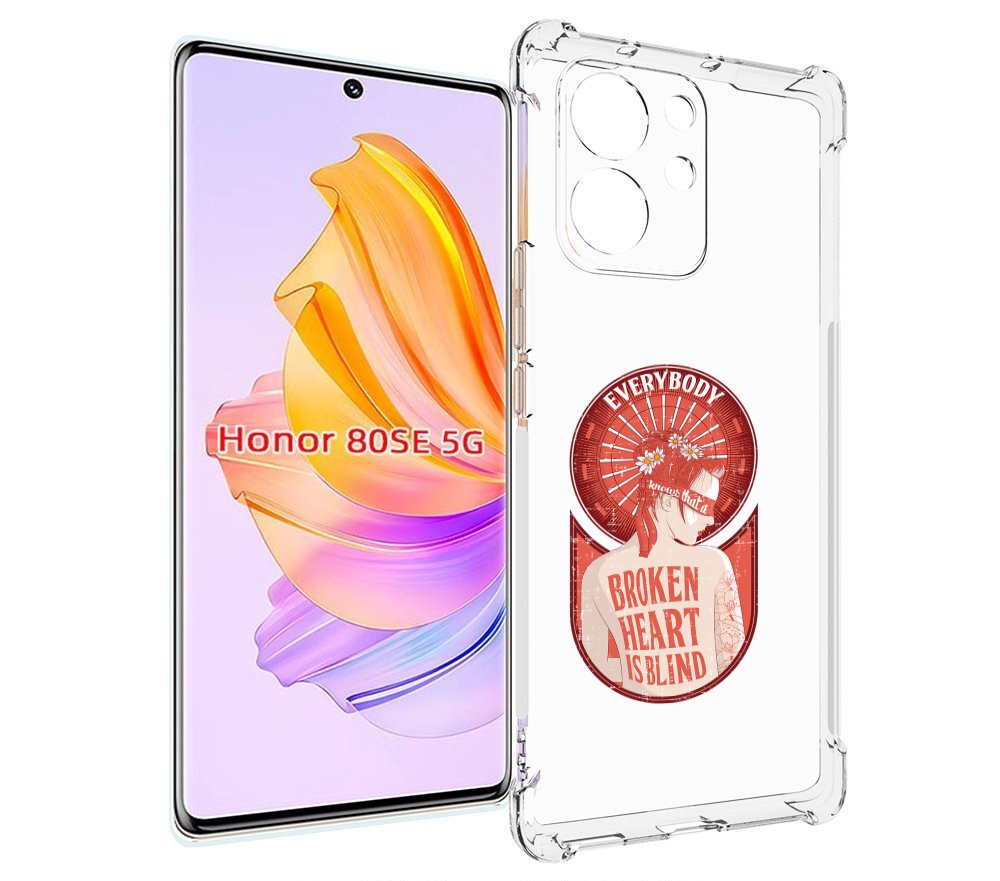 

Чехол MyPads девушка разбитое сердце для Honor 80 SE, Прозрачный, Tocco