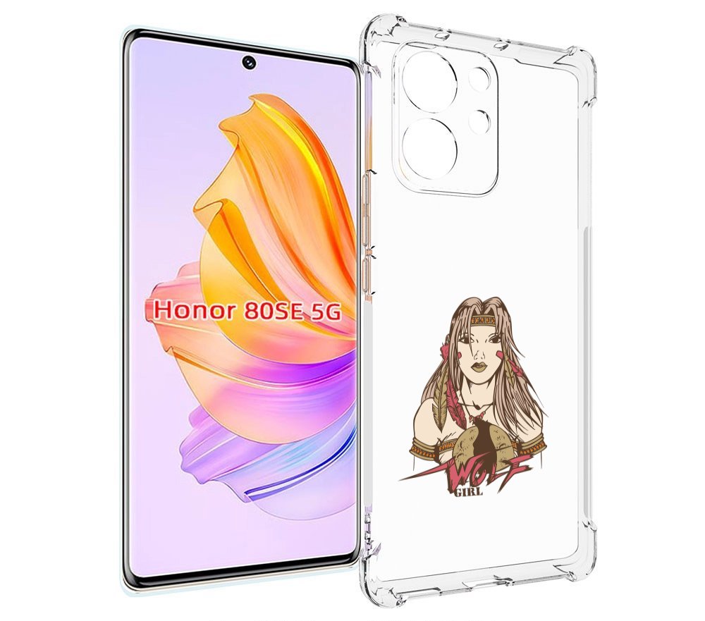 

Чехол MyPads девушка волк для Honor 80 SE, Прозрачный, Tocco