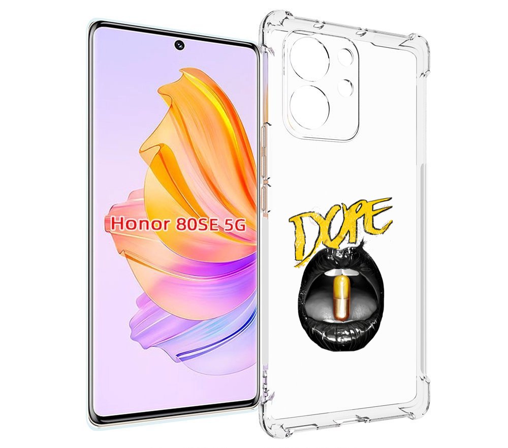 

Чехол MyPads губы для Honor 80 SE, Прозрачный, Tocco