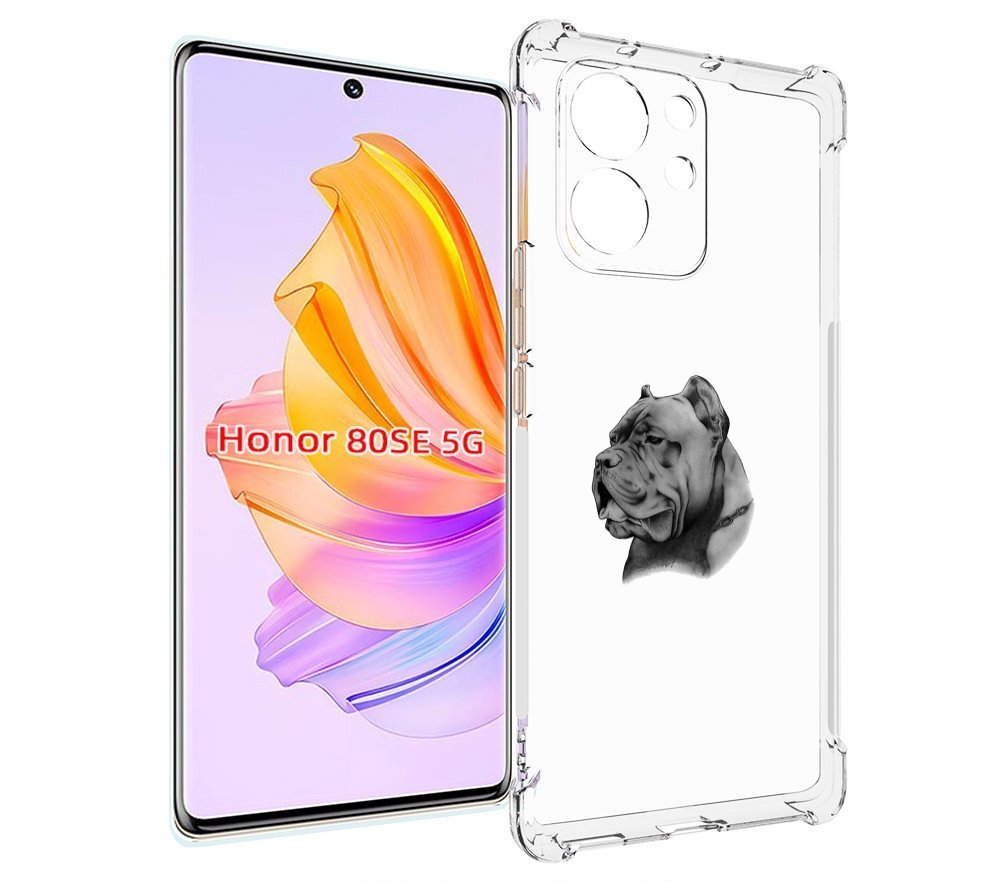 

Чехол MyPads грозный бульдог для Honor 80 SE, Прозрачный, Tocco