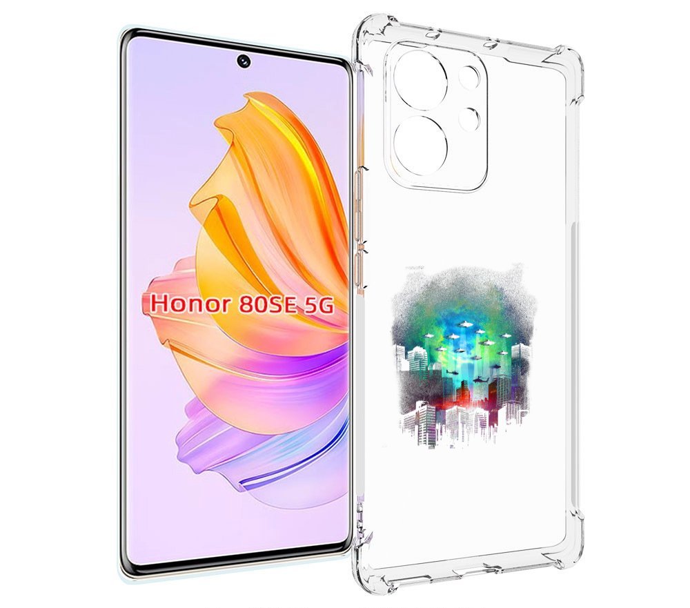 

Чехол MyPads город в свечении для Honor 80 SE, Прозрачный, Tocco