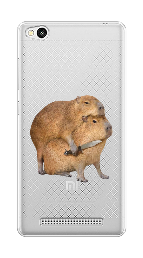 

Чехол на Xiaomi Redmi 3 "Капибара с ножом", Бежевый, 30850-1