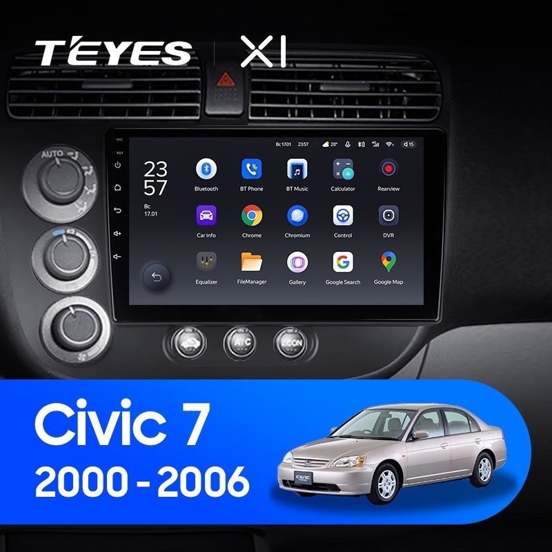 Штатная магнитола Teyes X1 4G 232 Honda Civic 7 2000-2006 2530000₽