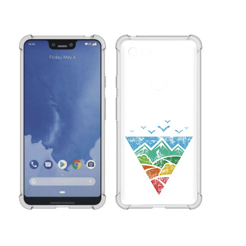 

Чехол MyPads Tocco для Google Pixel 3 XL Лес земля море чайки, Прозрачный, Tocco