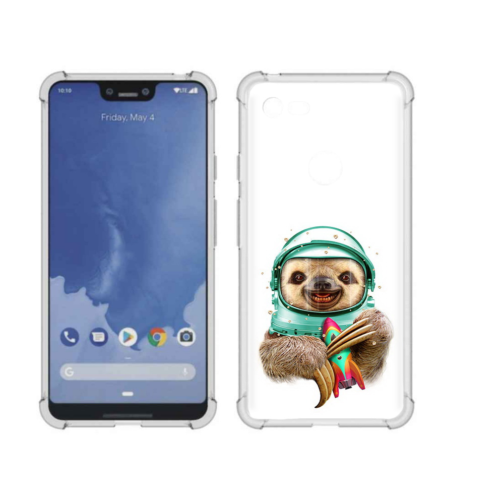 

Чехол MyPads Tocco для Google Pixel 3 XL Ленивец астронавт, Прозрачный, Tocco
