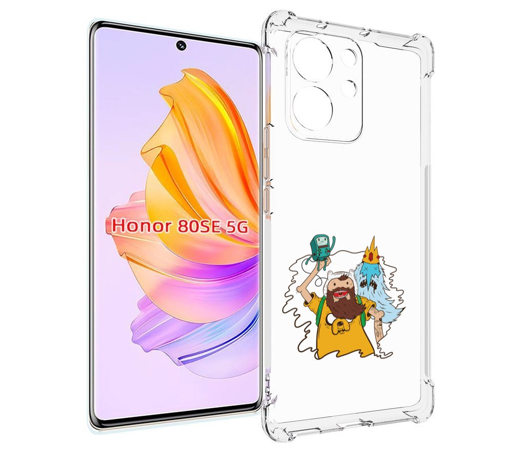 

Чехол MyPads время приключений старый Финн для Honor 80 SE, Прозрачный, Tocco