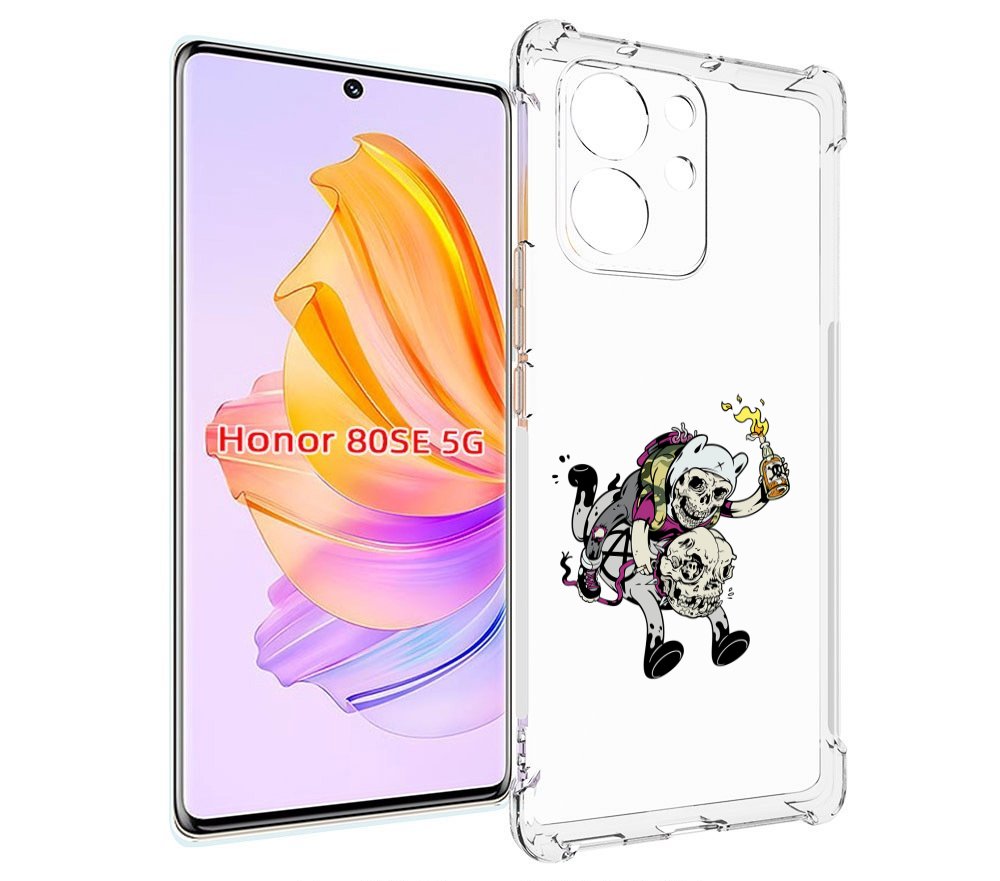 

Чехол MyPads время приключений скелеты для Honor 80 SE, Прозрачный, Tocco