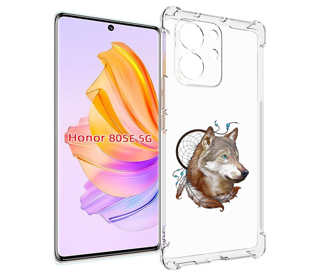 

Чехол MyPads волк и ловец снов для Honor 80 SE, Прозрачный, Tocco